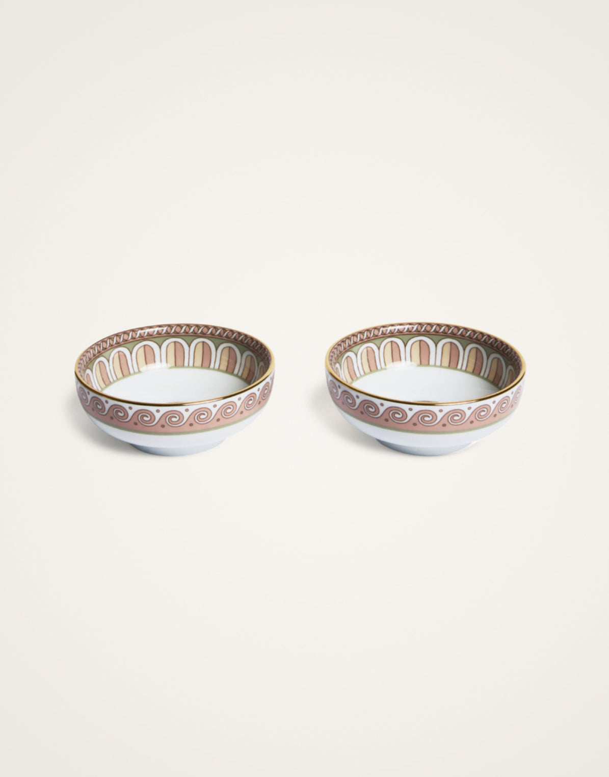 Snack Bowl Set Of 2 Napoli Dusty Pink in Porcelain