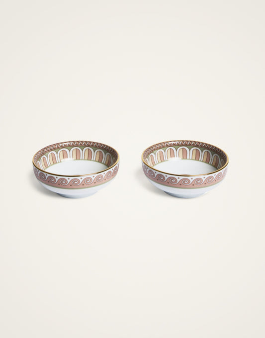 Snack Bowl Set Of 2 Napoli Dusty Pink in Porcelain