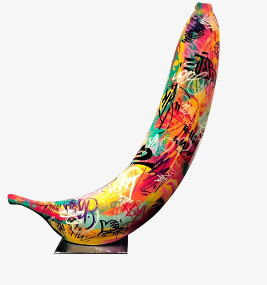 Graffiti banana sculpture
