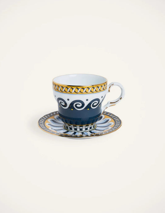 Big Mama Cup And Saucer Odysseus in Porcelain