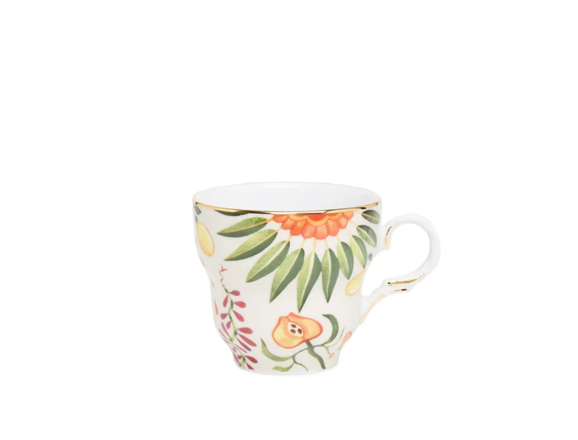 Big Mama Cup & Saucer.Eden in Porcelain. Set of 2