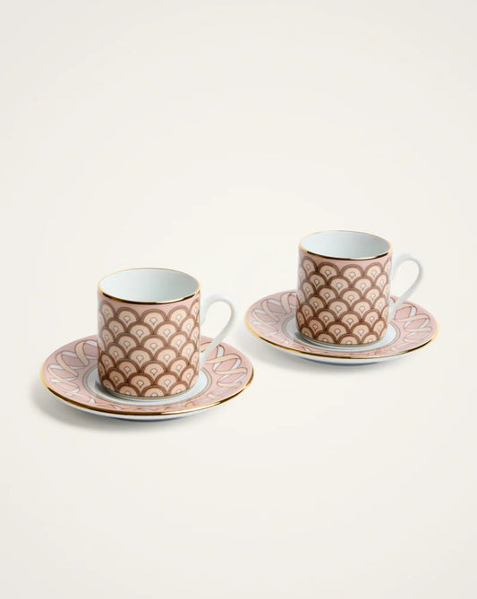 Impero Espresso Cup Set Of 2 Odysseus Dusty Pink in Porcelain