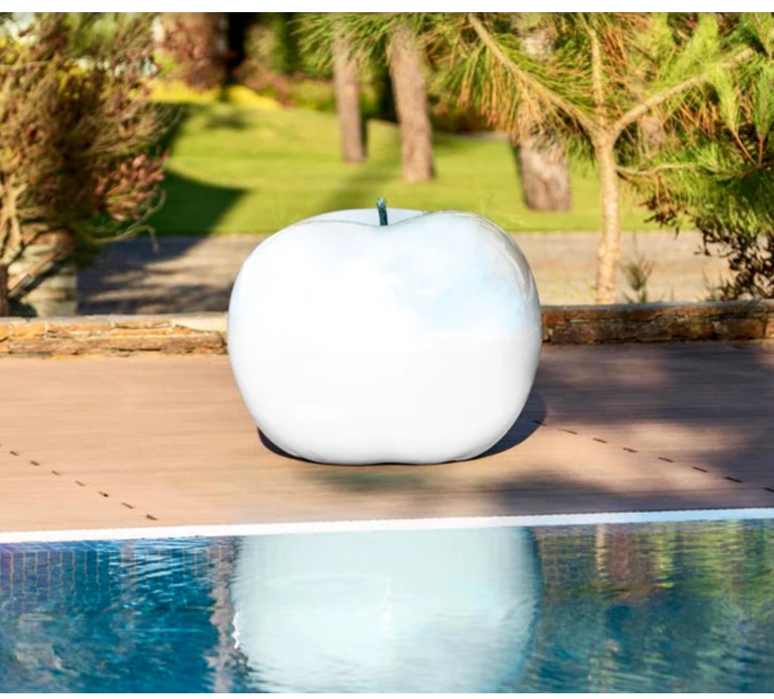 Apple sculpture white