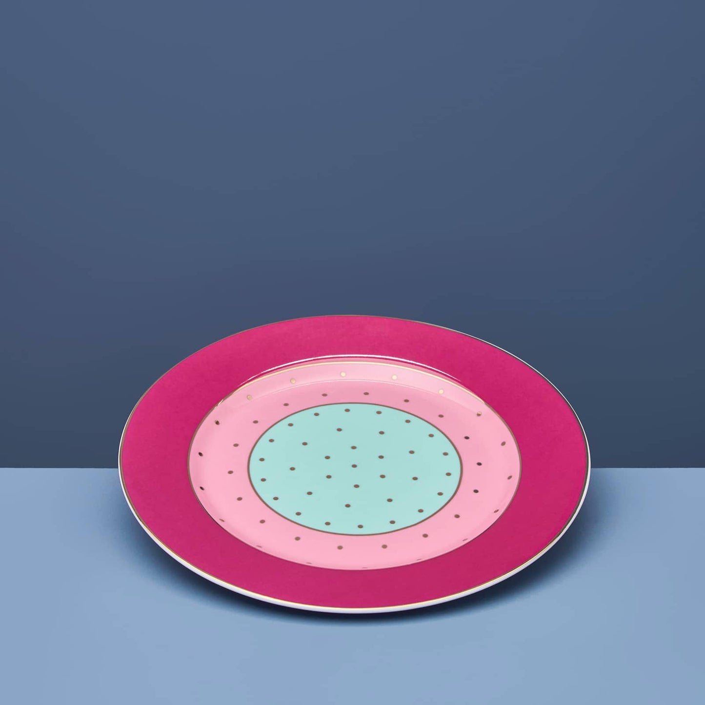Set of 4 Fancy Colors dessert plates