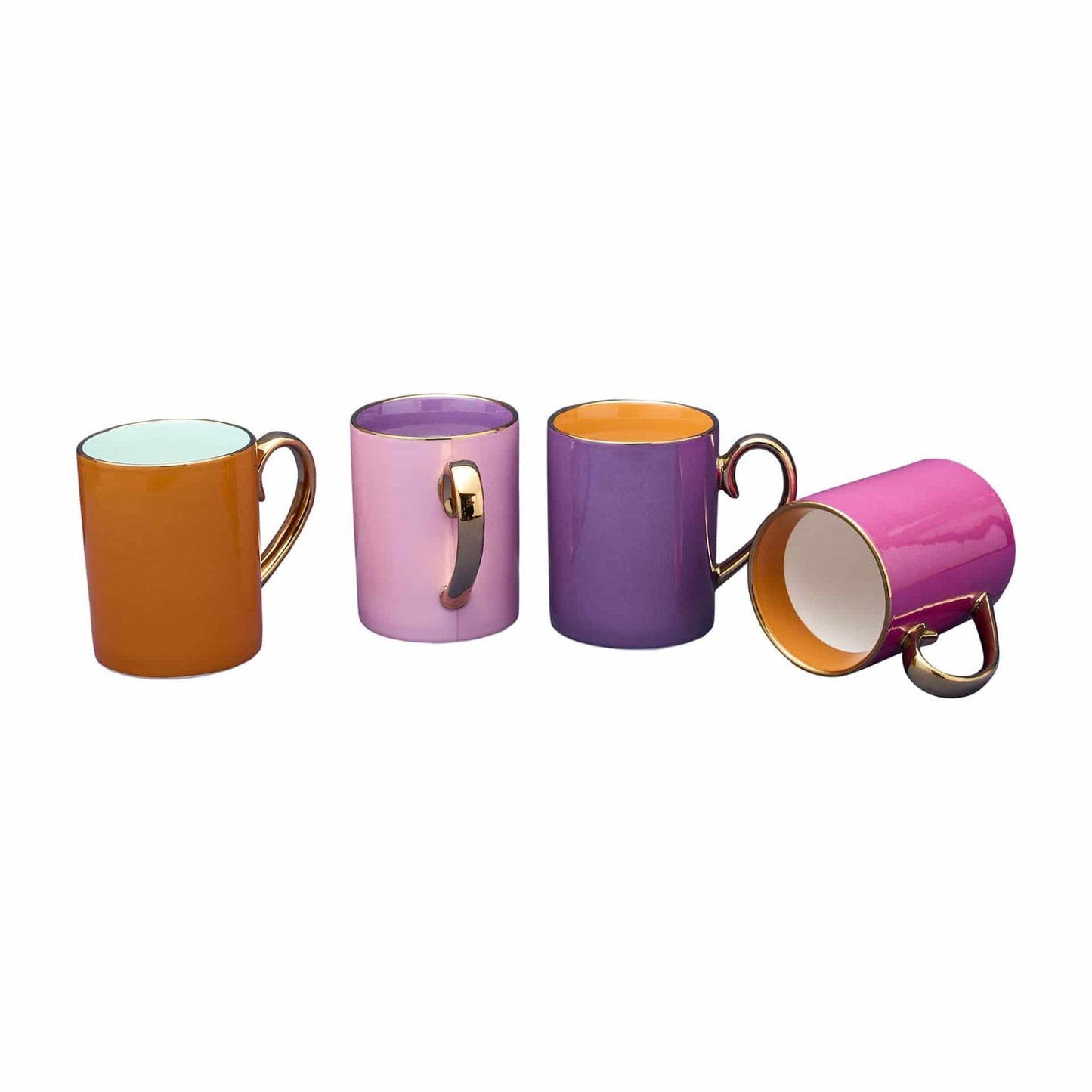Set of 4 Fancy Colors mugs