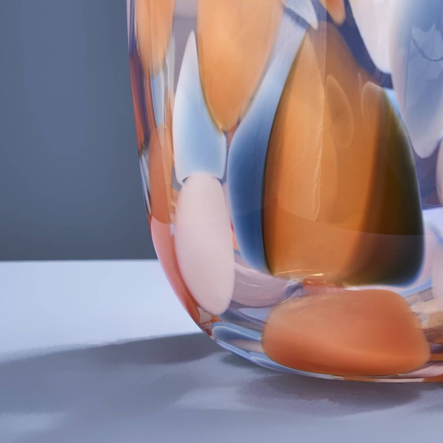 Vase Lilly Dots, blue-orange