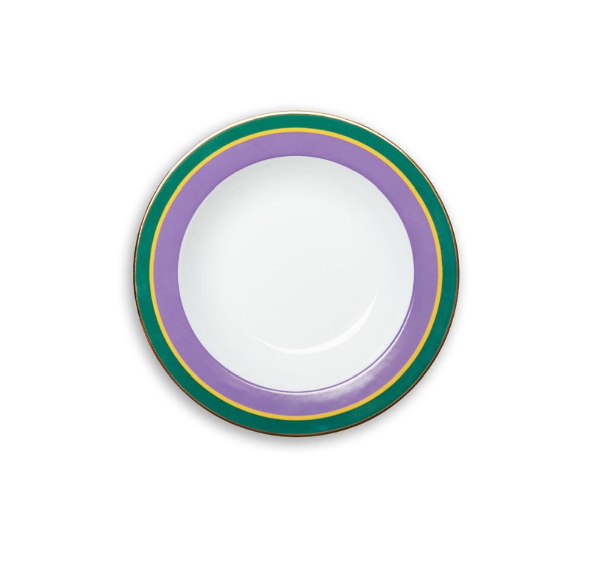 Rainbow Violet in Porcelain Soup Plates Set Of 12