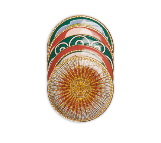 Cortile Mix in Porcelain Mini Plates Set Of 5
