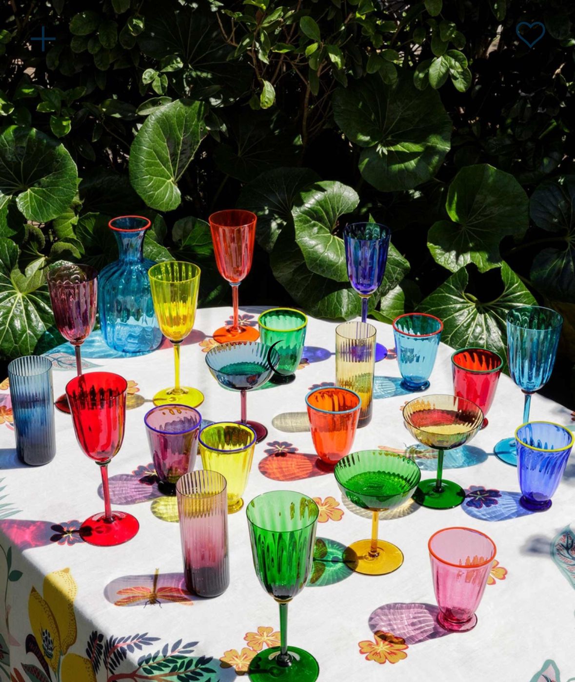Rainbow in Murano Glass Wine Rainbow Glasses Set Of 8