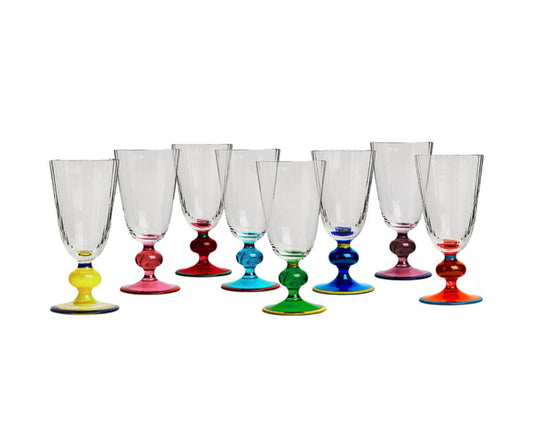 Mixed in Murano Glass Perfetto Glasses Set of 8