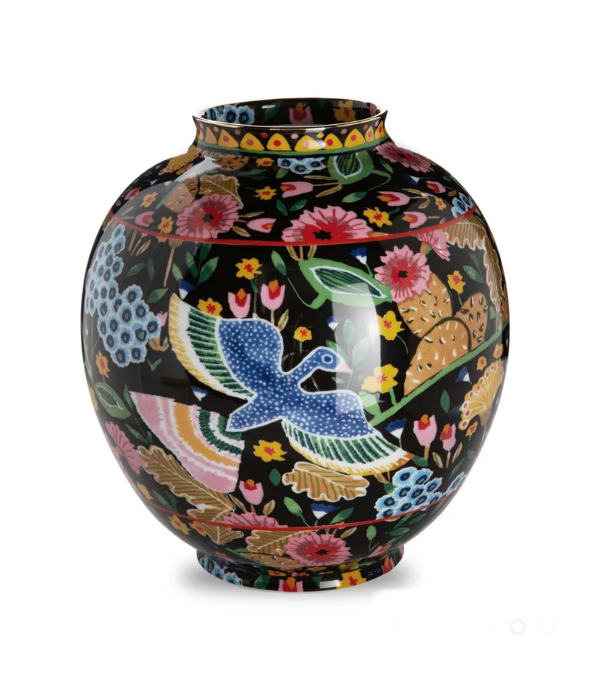 Colombo Nero in Porcelain Big Bubble Vase