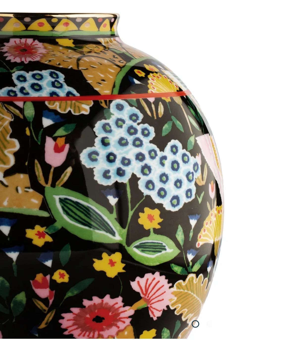 Colombo Nero in Porcelain Big Bubble Vase