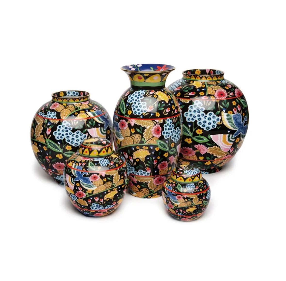 Colombo Nero in Porcelain Big Bubble Vase