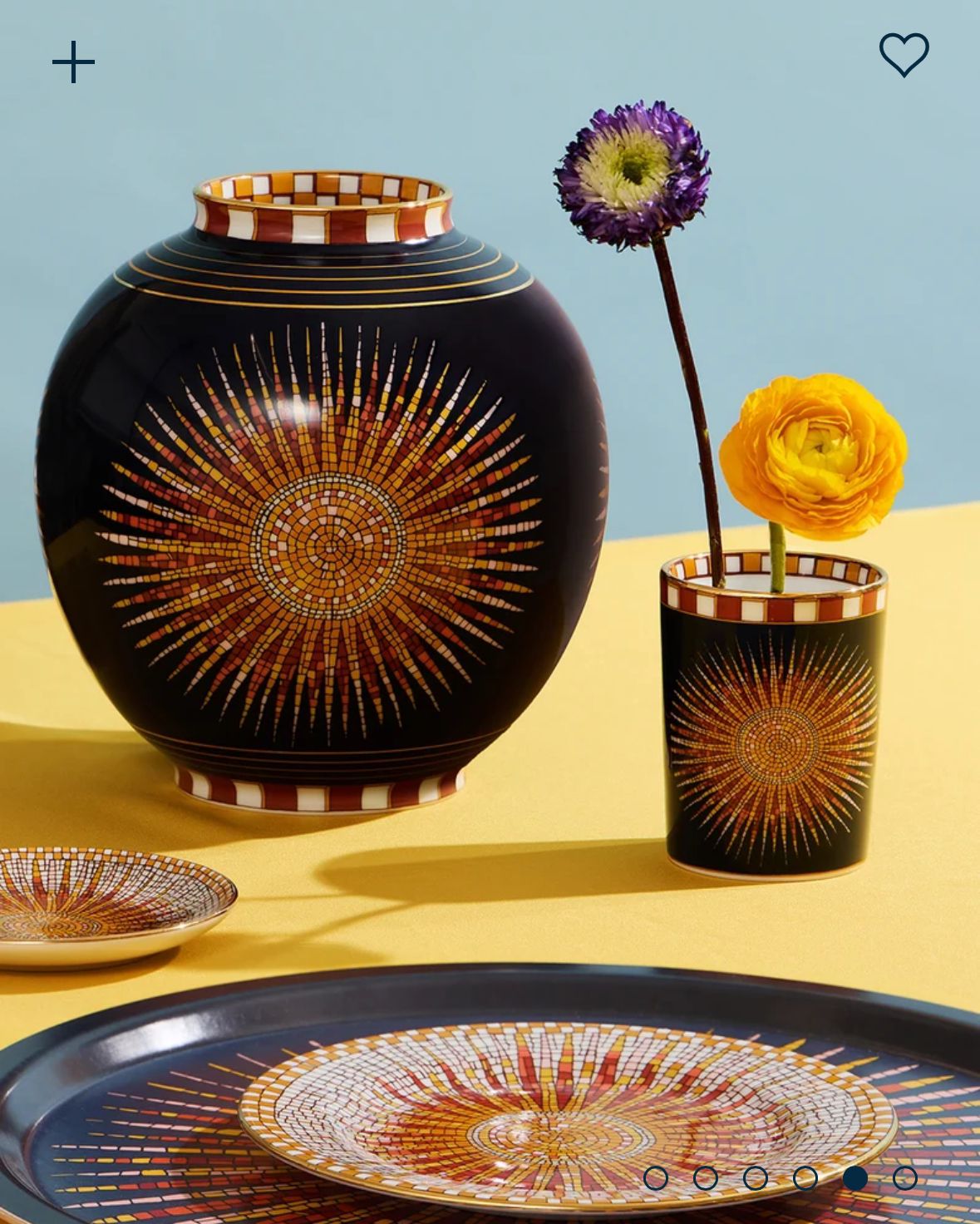 Sunrays Midnight in Porcelain Decorative Cup