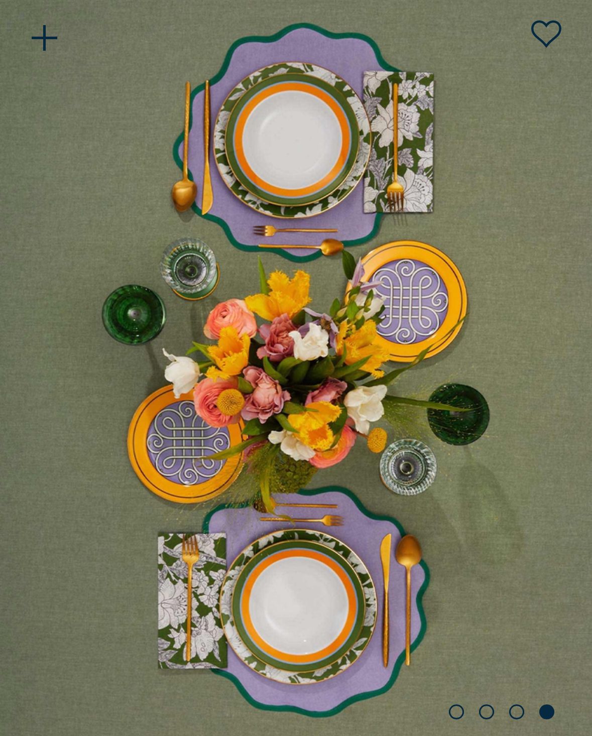 Rainbow Lilac in Linen Cloud Placemat Set Of 2