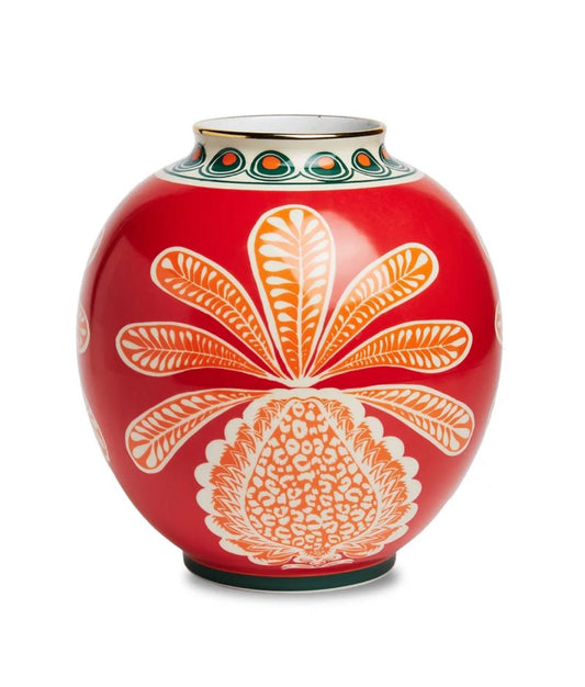 Big Pineapple Bordeaux in Porcelain Bubble Vase