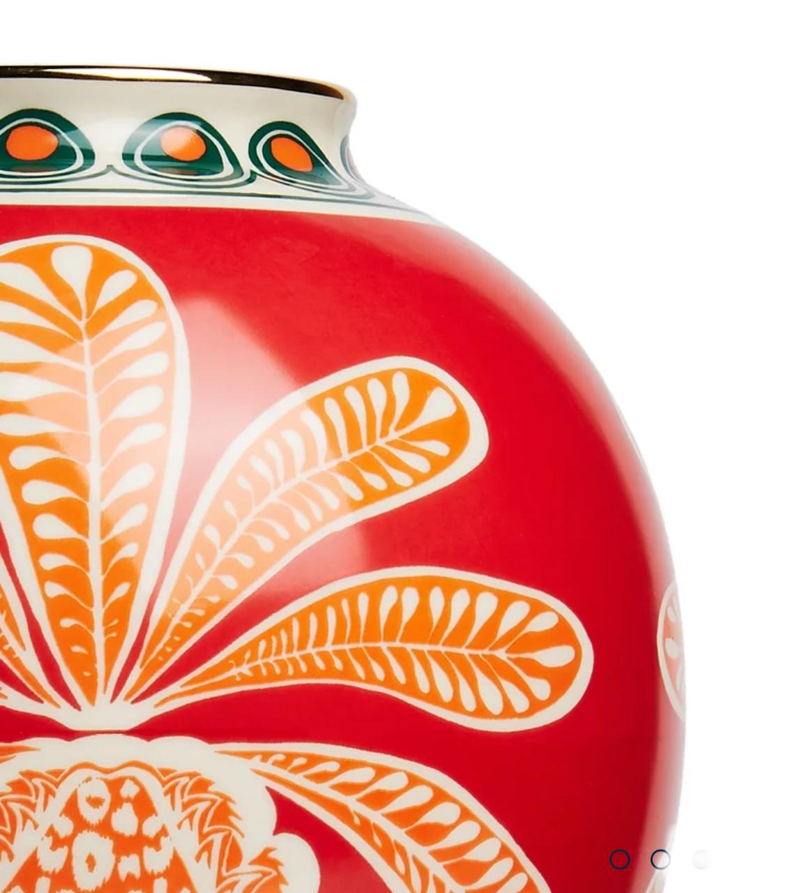 Big Pineapple Bordeaux in Porcelain Bubble Vase