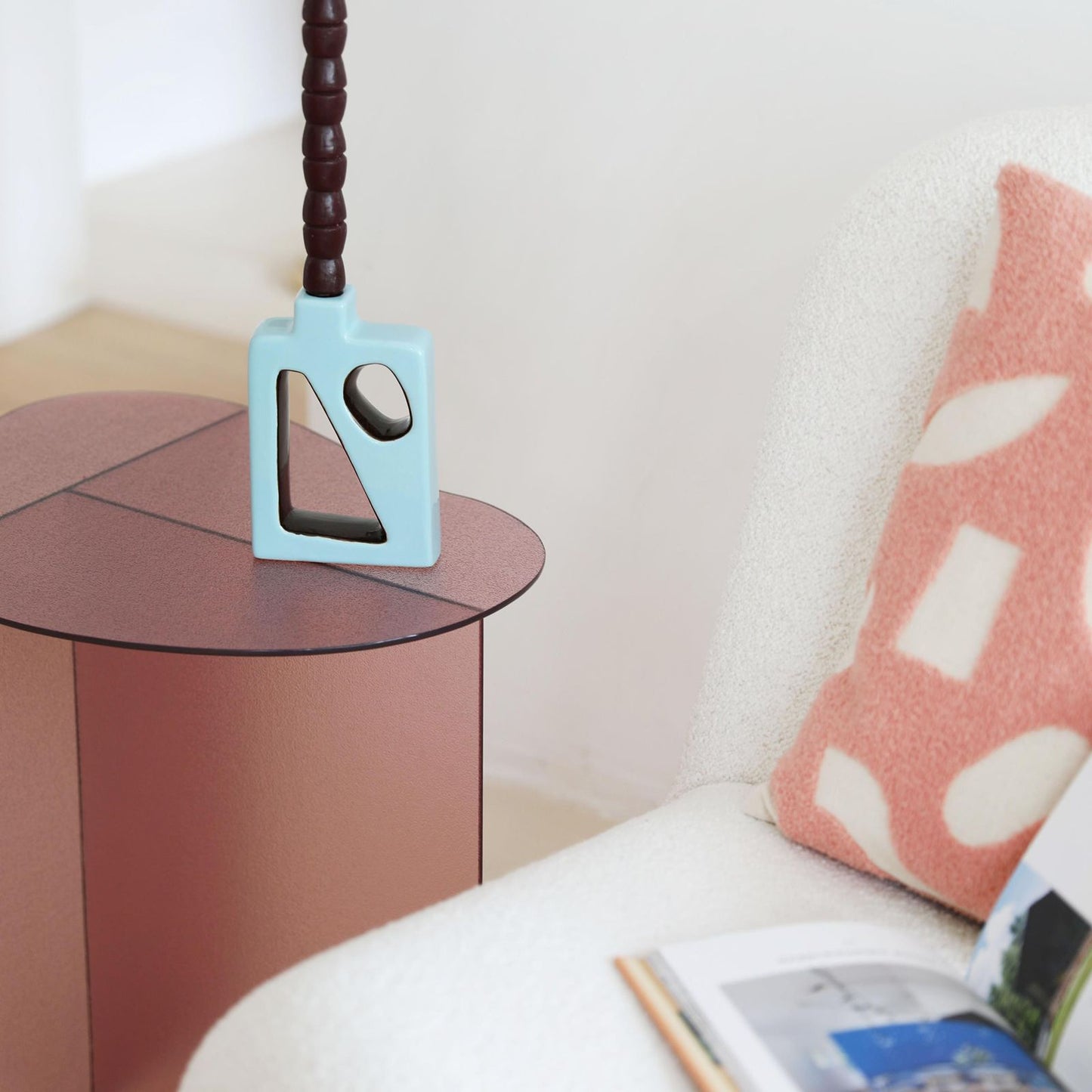 Candle holder flush blue