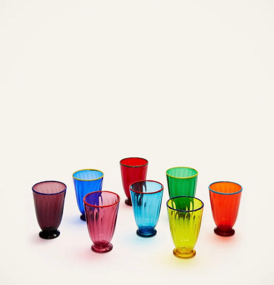 Rainbow Glass Set of 8