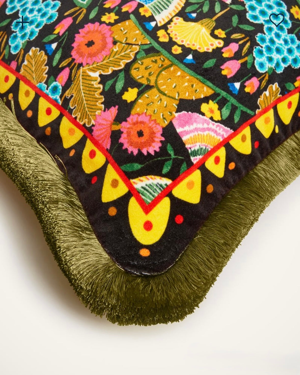 Colombo Black in Cotton Velvet - Velvet Cushion
