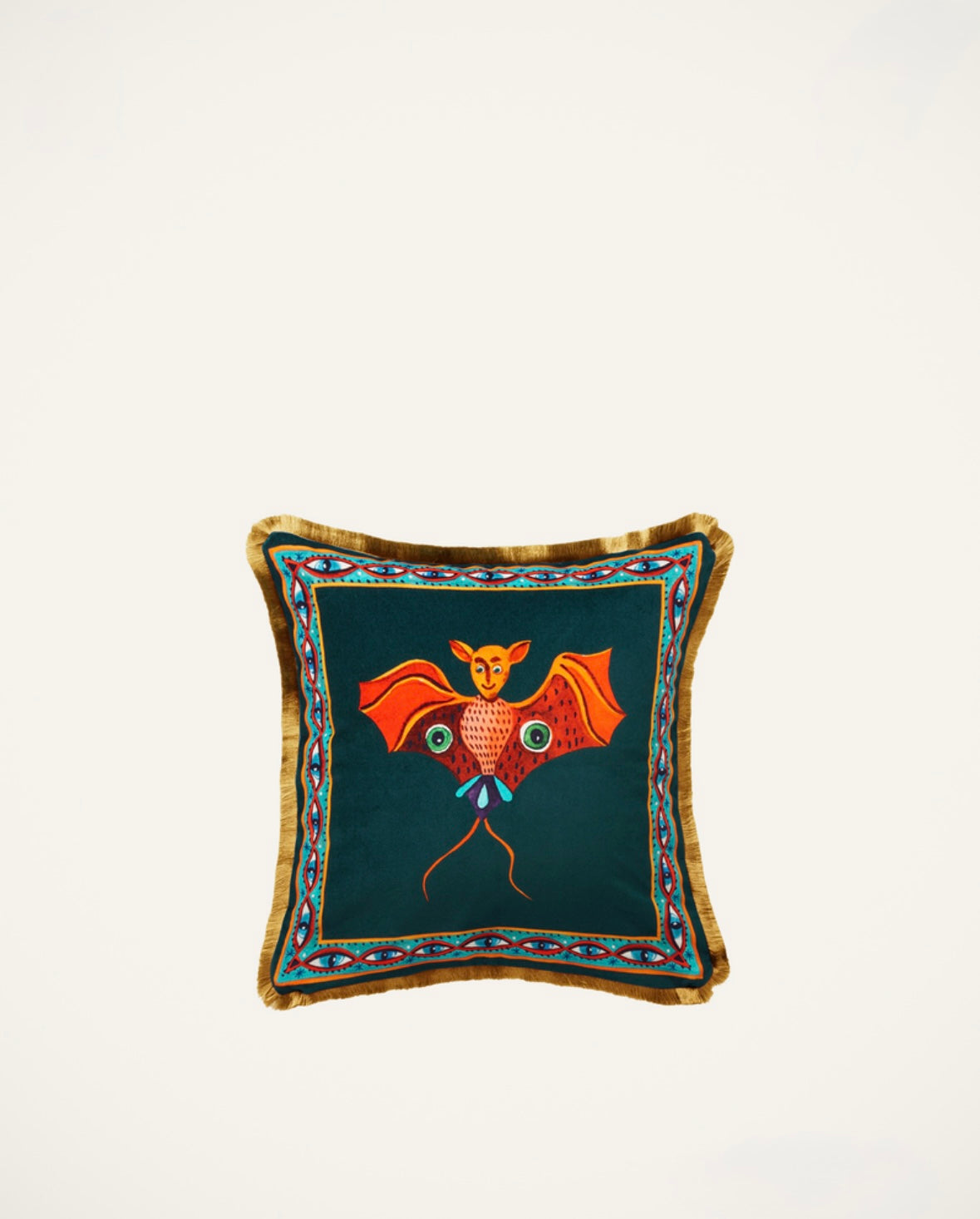 Bat in Cotton Velvet - Velvet Cushion (48X48)