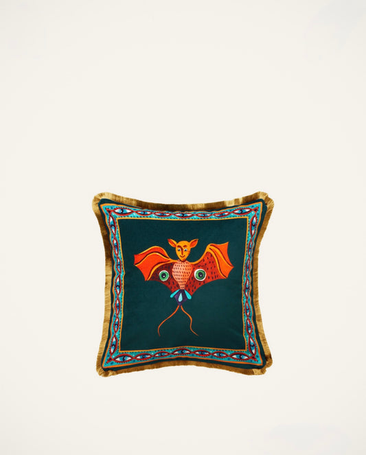 Bat in Cotton Velvet - Velvet Cushion (48X48)