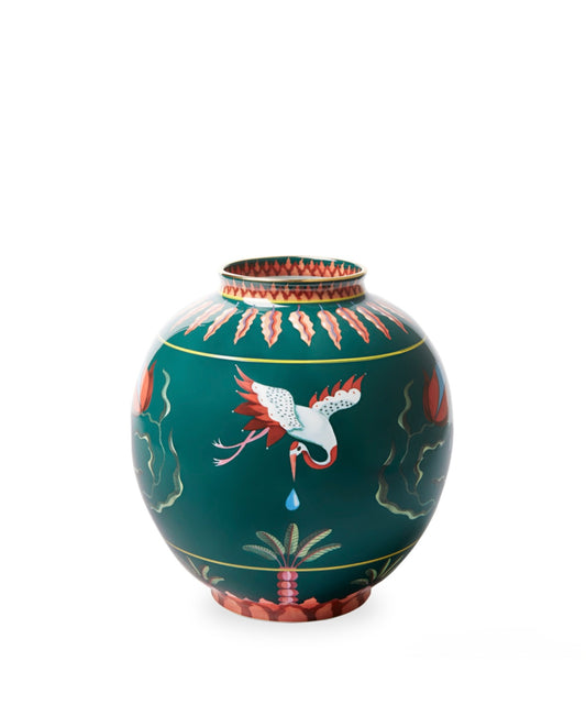 Bubble Vase Spirit Stork in Porcelain
