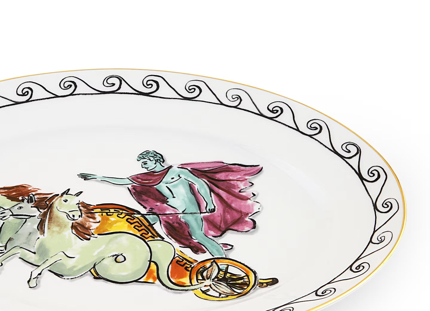 LARGE OVAL PLATTER- CHARIOT WHITE