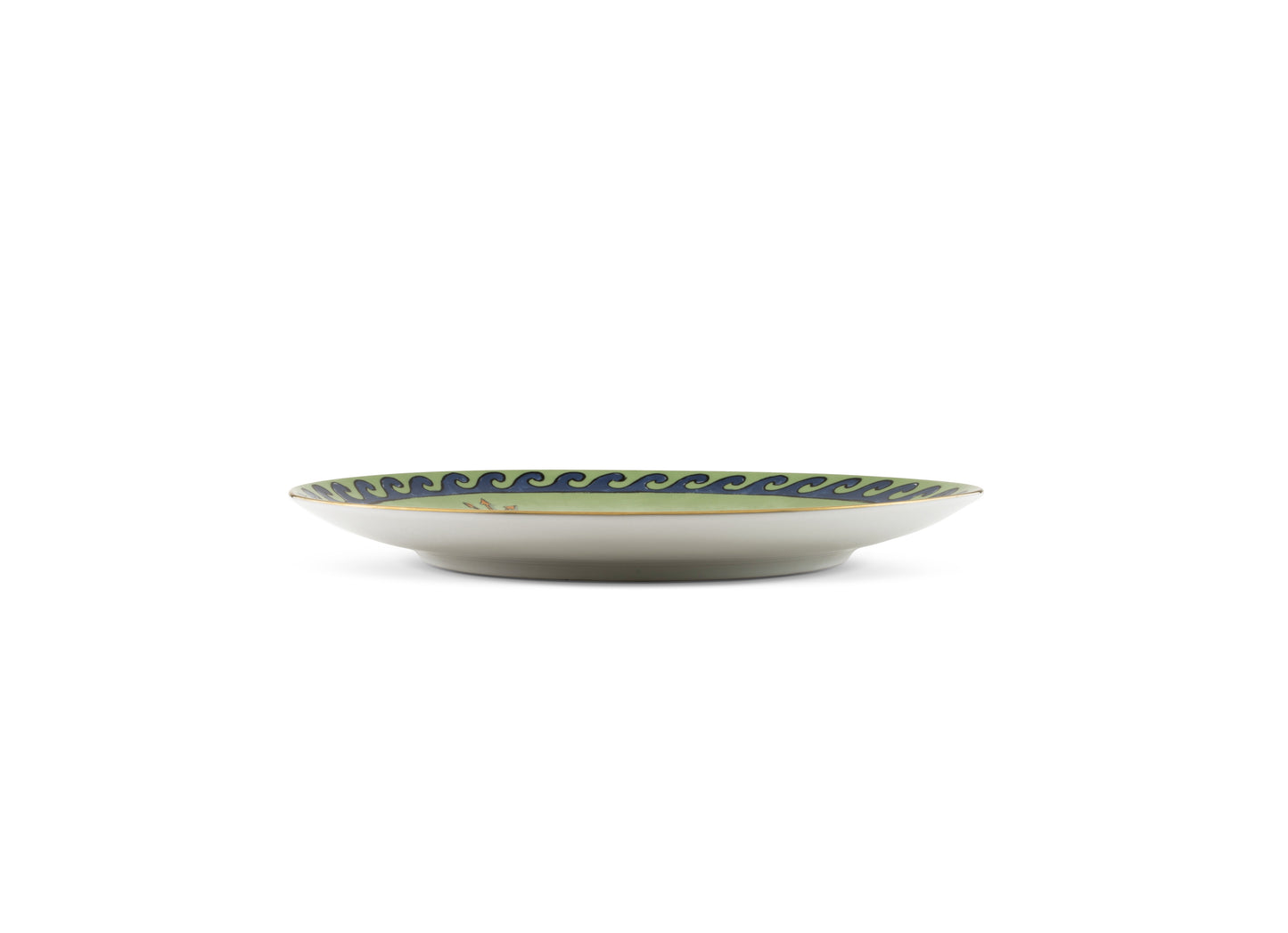CENTERPIECE AND CHARGER PLATE - MOSS GREEN