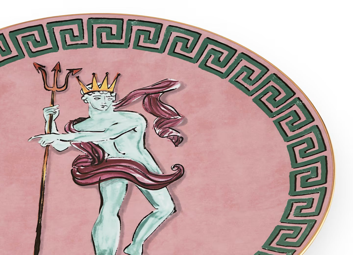 CENTERPIECE AND CHARGER PLATE - PINK