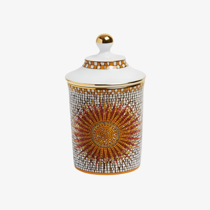 Lidded Mug - Sunrays Multicolor in Porcelain
