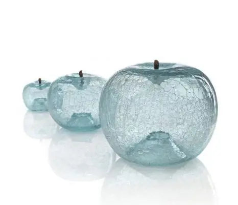Crackled glass apple aquamarine (super extra)