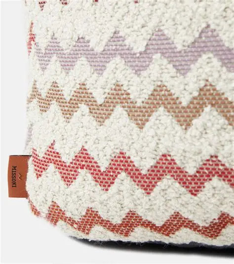 Capri Cube Red & Pink Tones Outdoor Soft Pouf