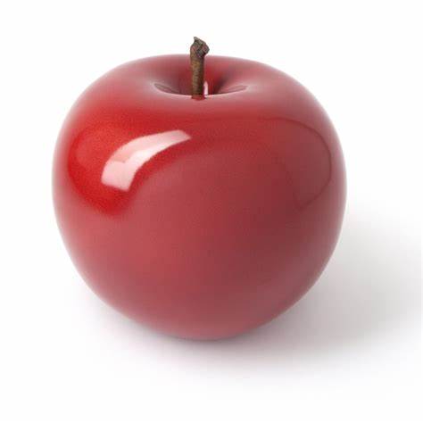 RED GLAZED CERAMIC APPLE Small