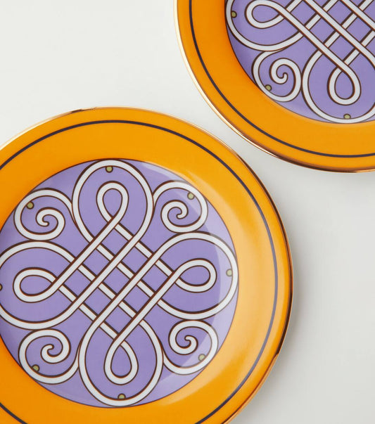 dessert plates set of 2 cortile yallow