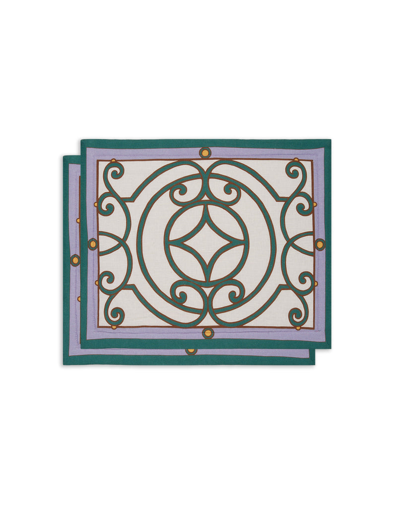 Cortile Ivory in Linen Placemat Set Of 2