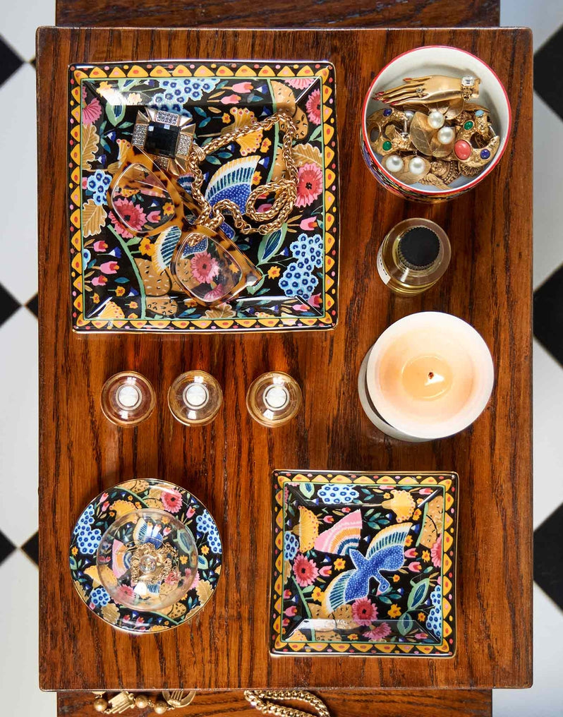 Colombo Black in Porcelain - Trinket Tray