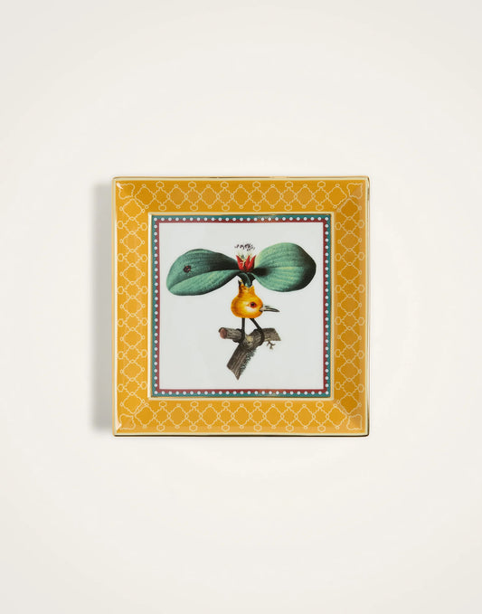 Trinket Tray Leafflyer Saffron in Porcelain