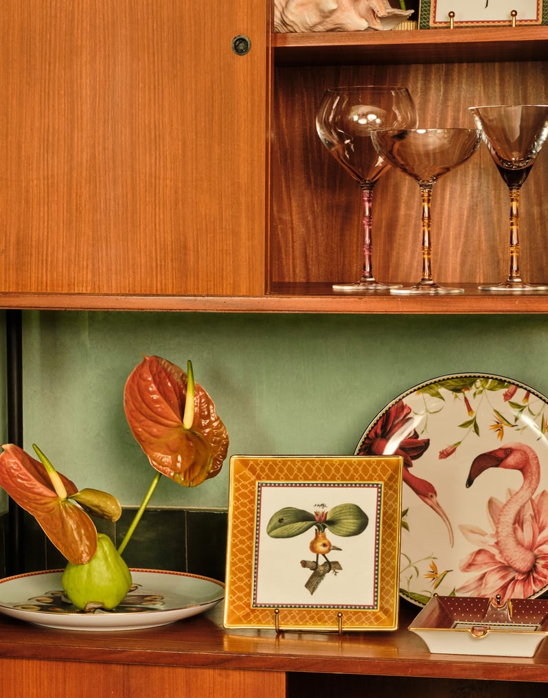 Trinket Tray Leafflyer Saffron in Porcelain