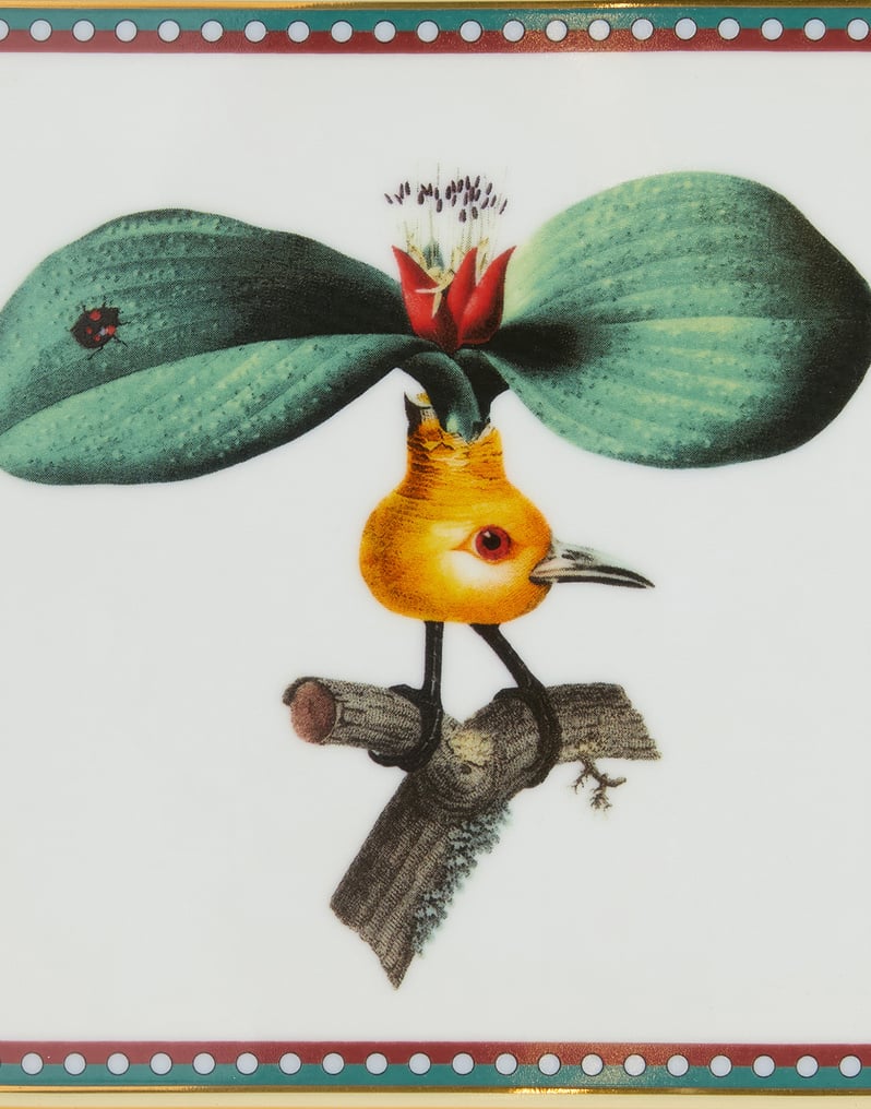 Trinket Tray Leafflyer Saffron in Porcelain