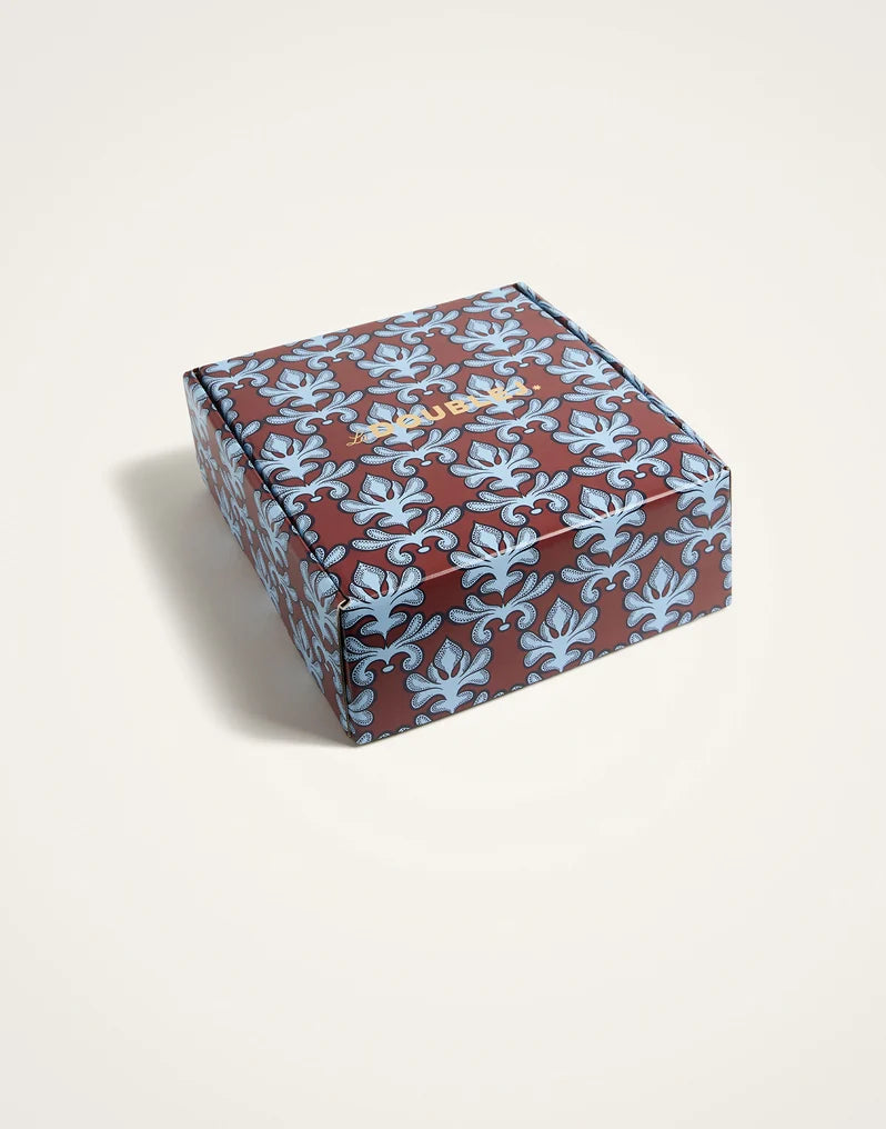 Incense Holder Leaftrail Light Blue in Porcelain