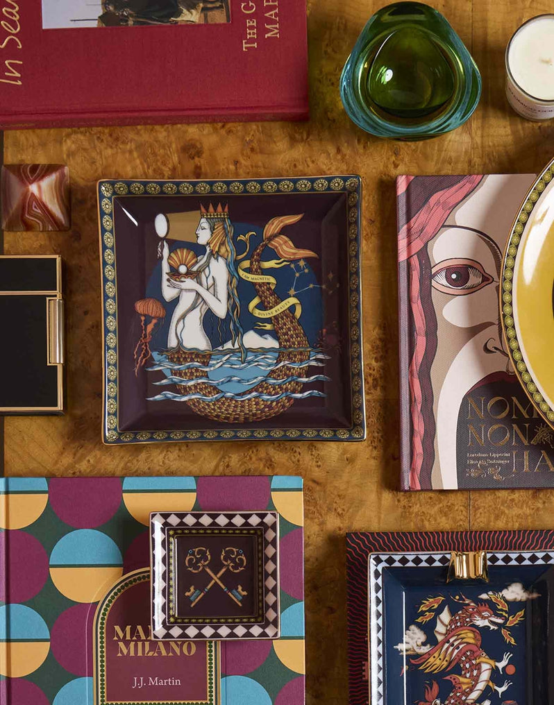 The Mermaid Bordeaux in Porcelain - Trinket Tray