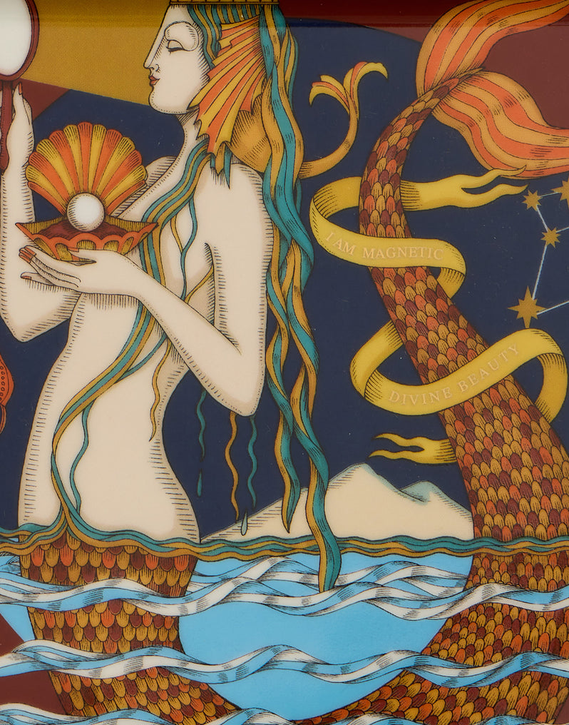 The Mermaid Bordeaux in Porcelain - Trinket Tray