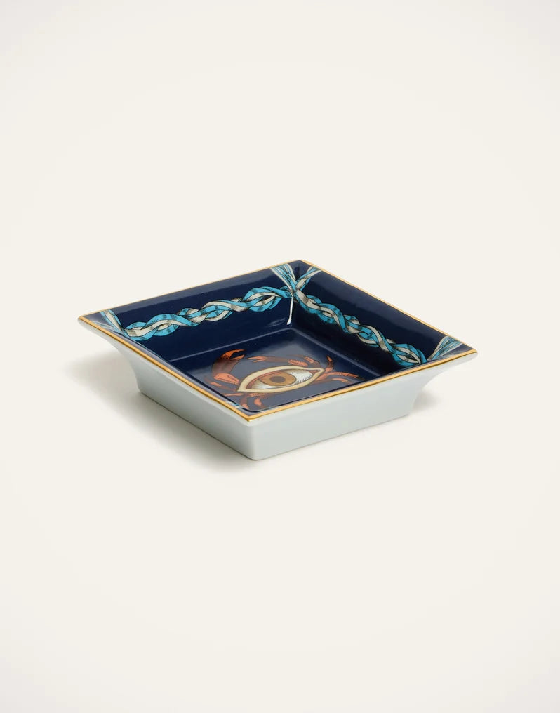The Crab Midnight Blue in Porcelain - Mini Trinket Tray