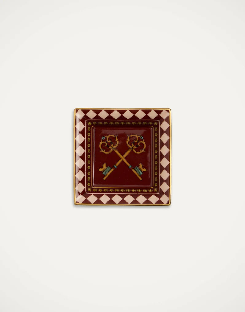 The Keys Bordeaux in Porcelain - Mini Trinket Tray