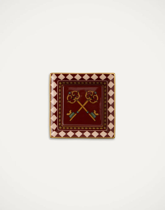 The Keys Bordeaux in Porcelain - Mini Trinket Tray