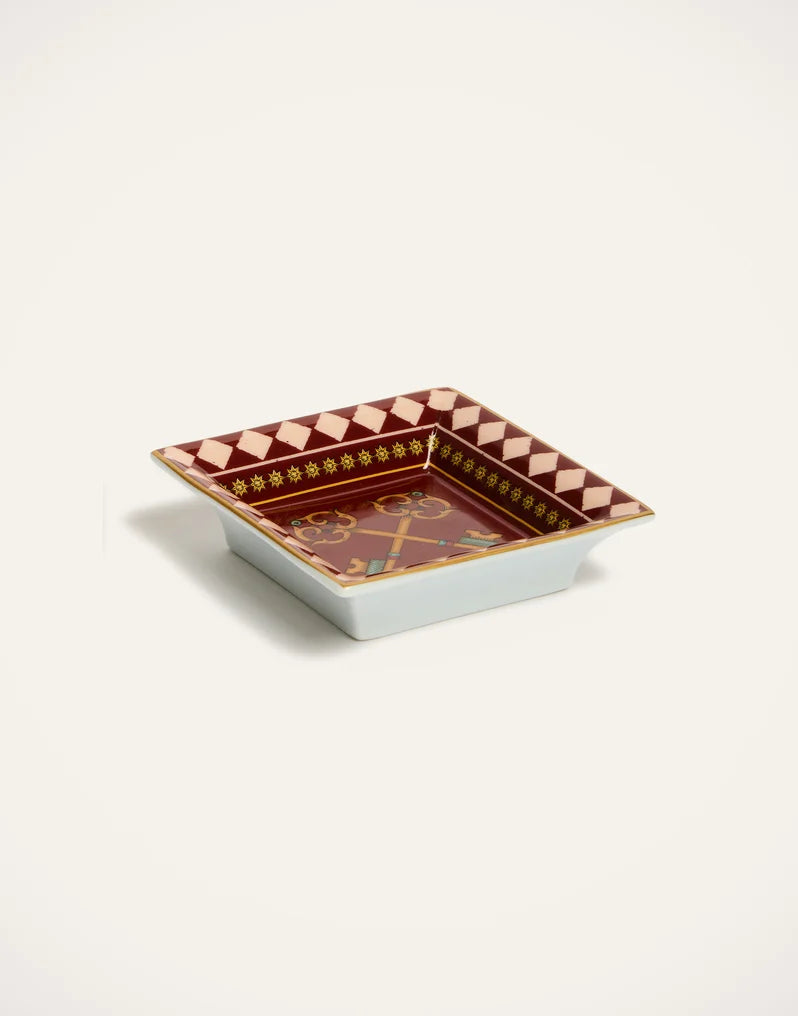 The Keys Bordeaux in Porcelain - Mini Trinket Tray