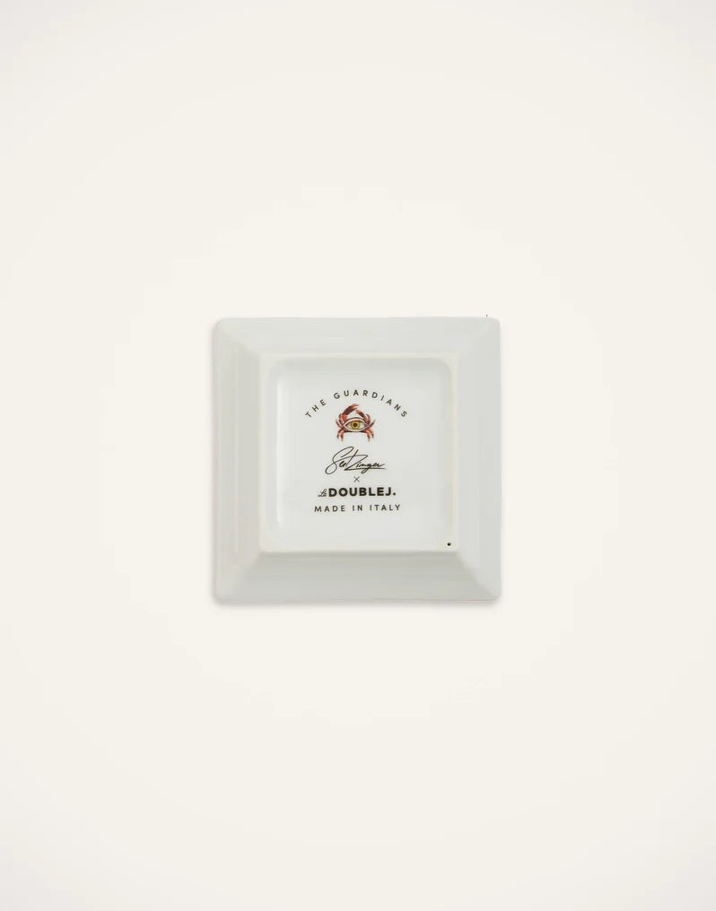 The Moon Dark Green in Porcelain - Mini Trinket Tray