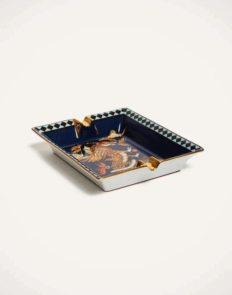 The Dragon Midnight Blue in Porcelain - Ashtray