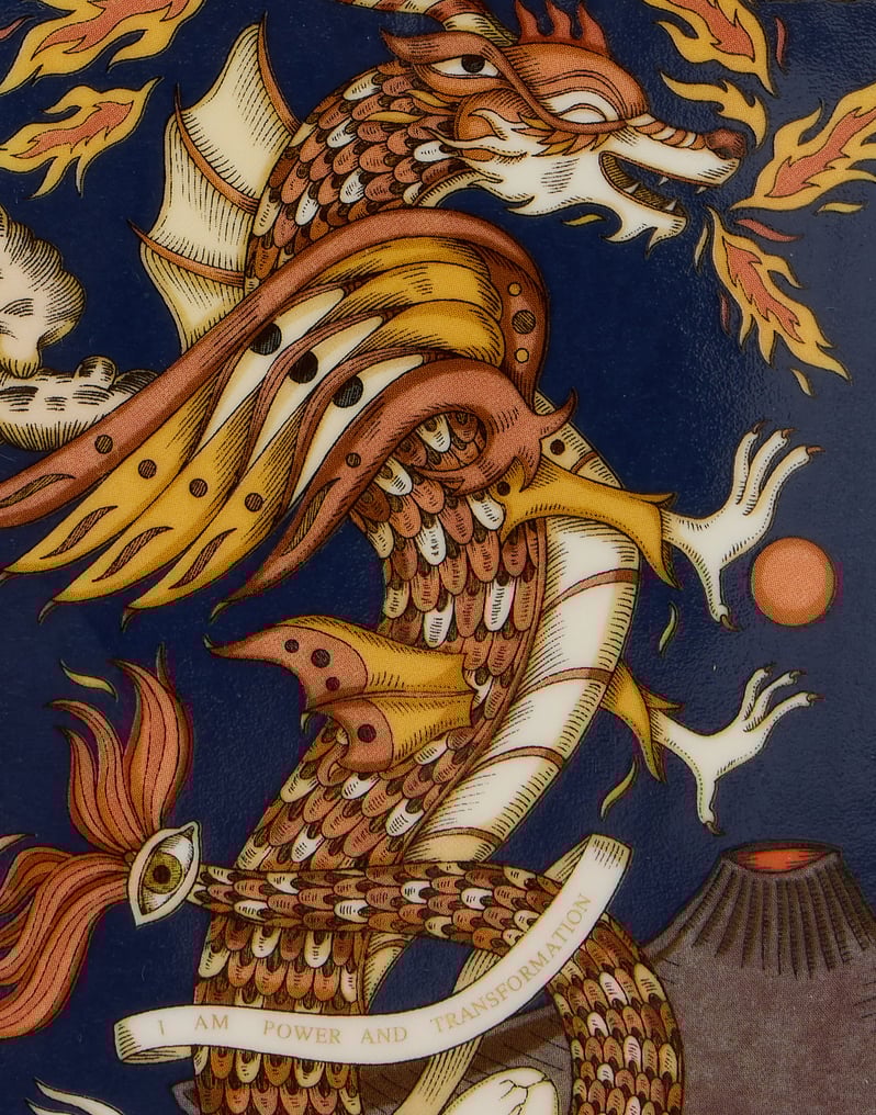 The Dragon Midnight Blue in Porcelain - Ashtray